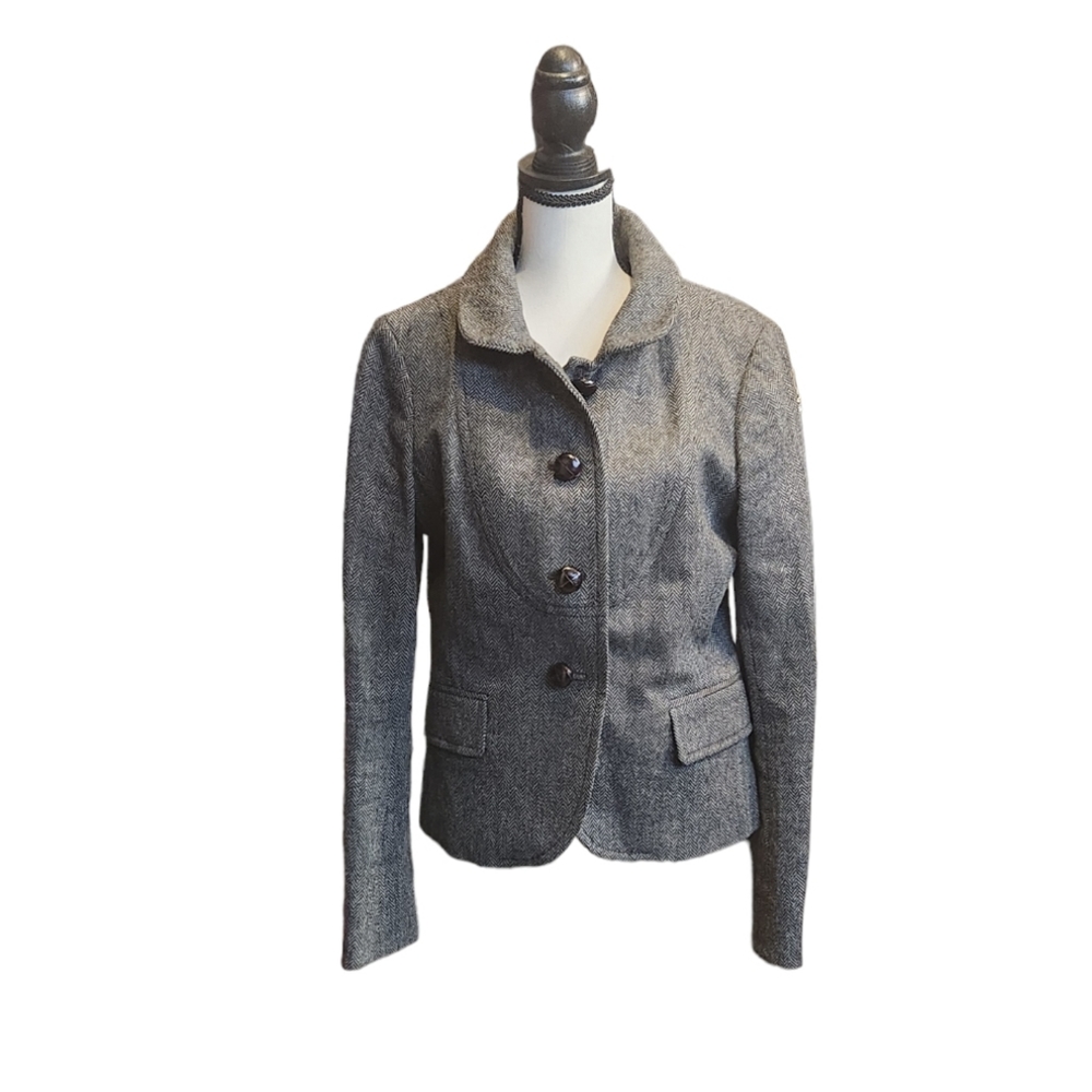 J.‎ Crew Herringbone Wool Blazer Size 8 with Flaw